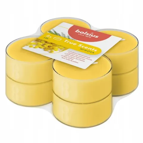 Bolsius True Scents Mimoza podgrzewacze zapachowe Maxi 8 godzinne - 8 sztuk
