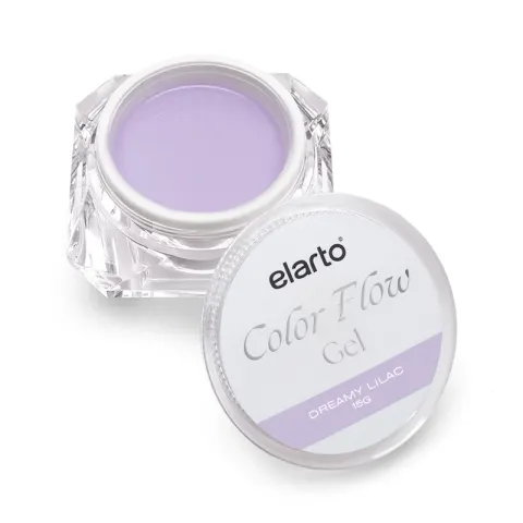 Elarto Żel budujący fioletowy COLOR FLOW GEL DREAMY LILAC 15g