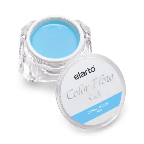 Elarto Żel budujący błękitny COLOR FLOW GEL COOL BLUE 15g