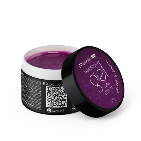 EXCELLENT PRO - Thixotropy gel with effect GLOWING PLUM 15g