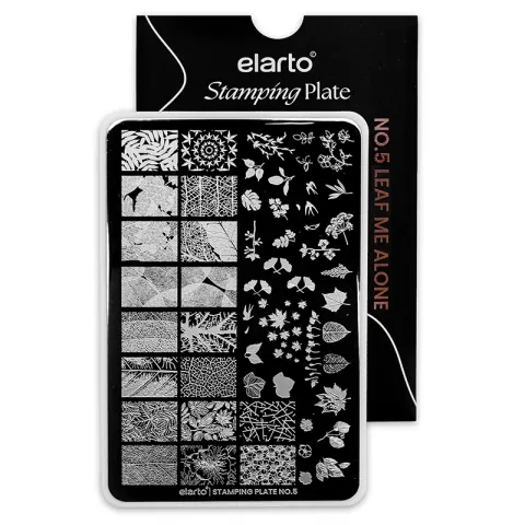 ELARTO Blaszka do stempli Stamping Plate No. 5 Leaf Me Alone