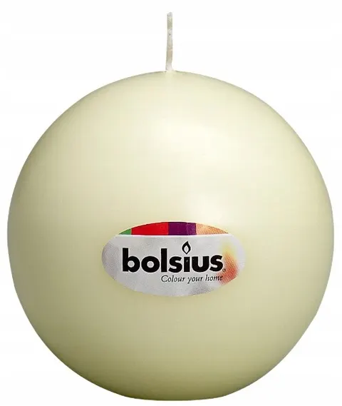 Bolsius Kremowa świeca kula 70mm