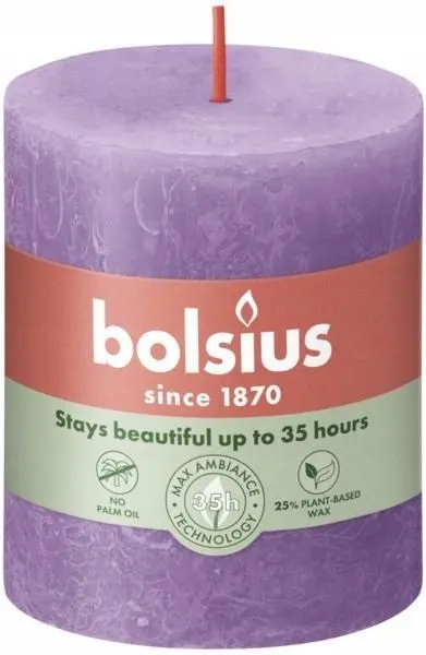 Bolsius Rustic Shine Intensywny Fiolet świeca dekoracyjna 80/68