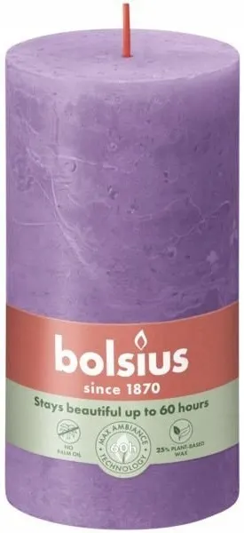 Bolsius Rustic Shine Intensywny Fiolet świeca dekoracyjna 130/68
