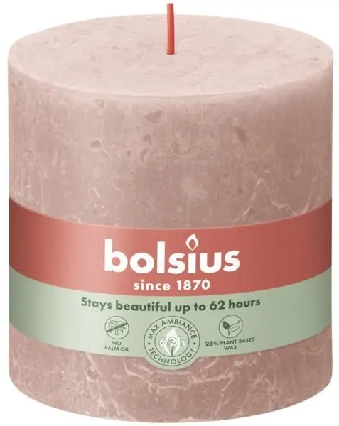 Bolsius Rustic Shine Mglisty Róż świeca dekoracyjna 100/100