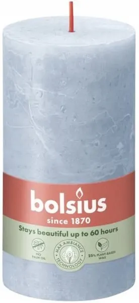 Bolsius Rustic Shine Błękitny Niebieski świeca dekoracyjna 130/68