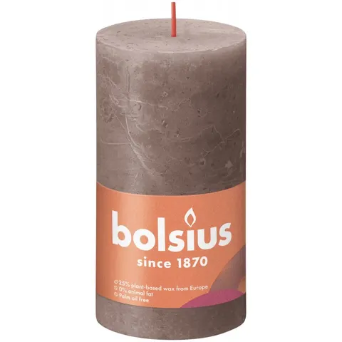 Bolsius Świeca Rustykalna Shine 13cm Taupe 1 Szt