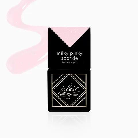ECLAIR - Top hybrydowy MILKY PINKY SPARKLE Top No Wipe 7ml