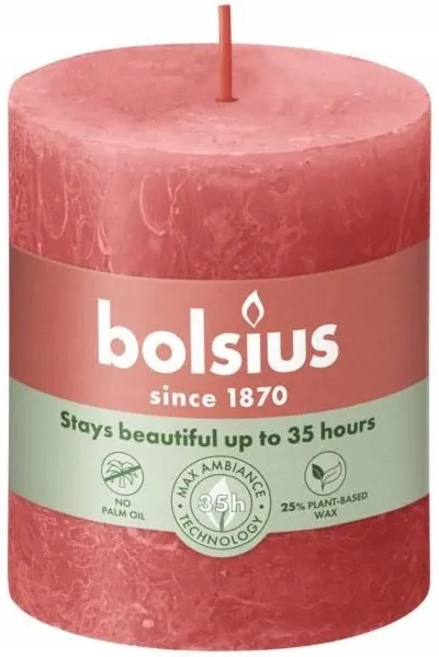 Bolsius Rustic Shine Kwiatowy Róż świeca dekoracyjna 80/68