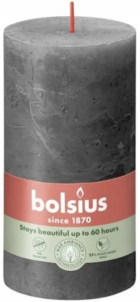 Bolsius Rustic Shine Burzowy Szary świeca dekoracyjna 130/68