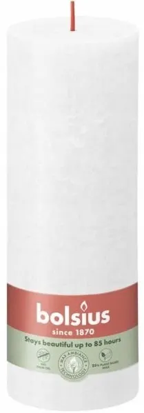 Bolsius Rustic Shine Mroźna Biel świeca dekoracyjna 190/68