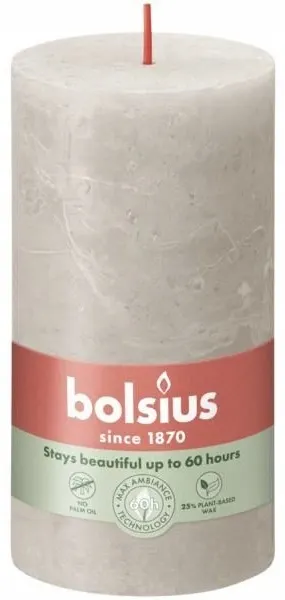 Bolsius Rustic Shine Szary Piasek świeca dekoracyjna 130/68