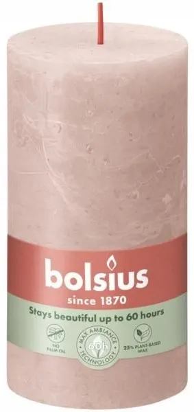Bolsius Rustic Shine Mglisty Róż świeca dekoracyjna 130/68