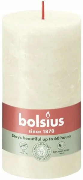 Bolsius Rustic Shine Delikatny Perłowy świeca dekoracyjna 130/68