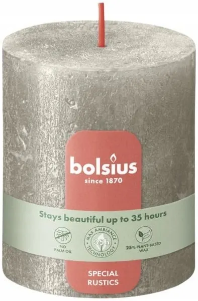 Bolsius Rustic Shimmer Szampańska świeca dekoracyjna 80/68 mm