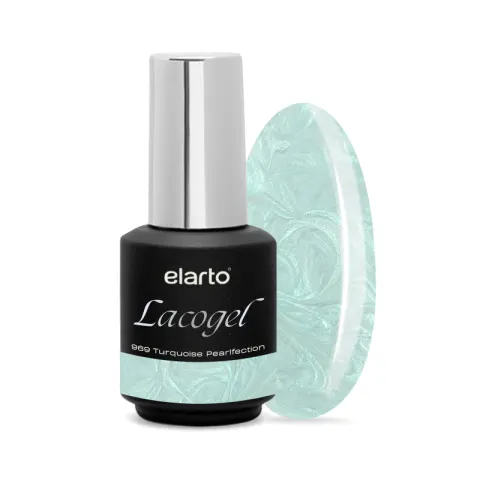 Elarto Lakier hybrydowy Lacogel Turquoise Pearlfection nr 969 7ml