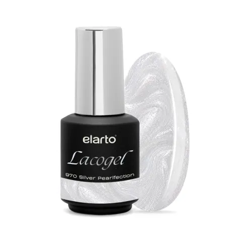 Elarto Lakier hybrydowy Lacogel Silver Pearlfection nr 970 7ml
