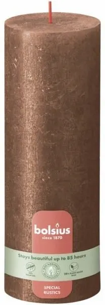 Bolsius Rustic Shimmer Miedziana świeca dekoracyjna 190/68 mm