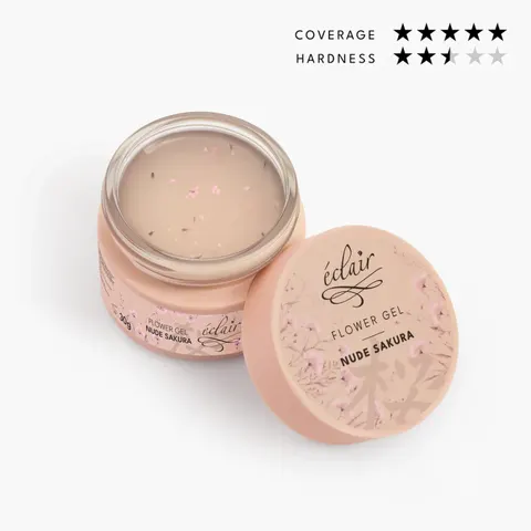 ECLAIR - żel budujący Flower Gel NUDE SAKURA 30g