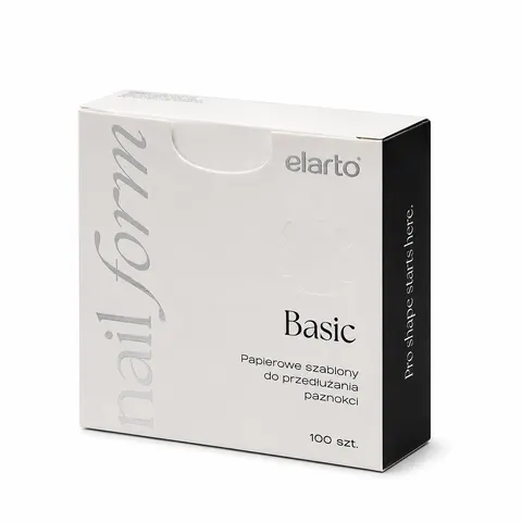 ELARTO - SZABLONY DO PAZNOKCI PAPIEROWE W PUDEŁKU BASIC NAIL FORMS 100SZT