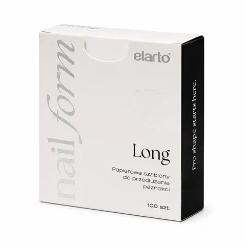 ELARTO - SZABLONY DO PAZNOKCI PAPIEROWE W PUDEŁKU LONG NAIL FORMS 100SZT