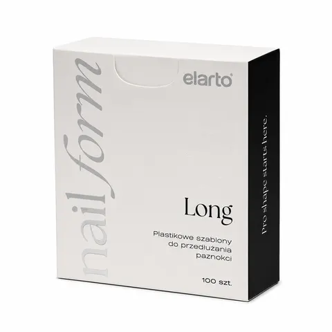 ELARTO - SZABLONY DO PAZNOKCI PLASTIKOWE W PUDEŁK U LONG NAIL FORMS 100SZT