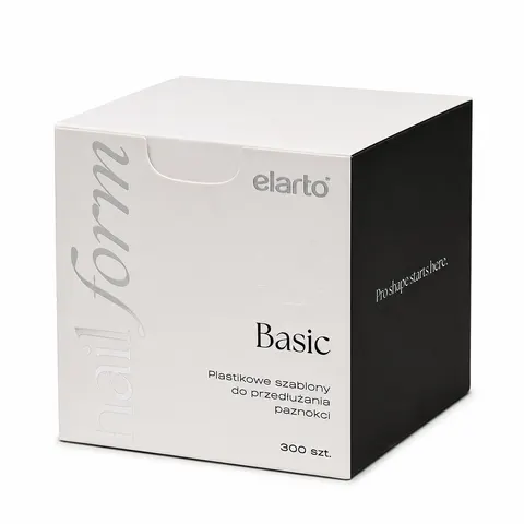 ELARTO - SZABLONY DO PAZNOKCI PLASTIKOWE W PUDEŁK U BASIC NAIL FORMS 300SZT