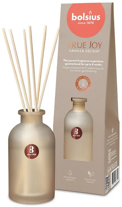 Bolsius True Joy Vanilla Delight dyfuzor zapachowy z patyczkami 80ml