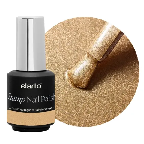 ELARTO - szampański lakier do stempli Stamp Nail Polish CHAMPAGNE SHIMMER 7ml