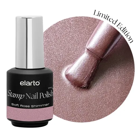 ELARTO - różowy lakier do stempli Stamp Nail Polish SOFT ROSE SHIMMER 7ml