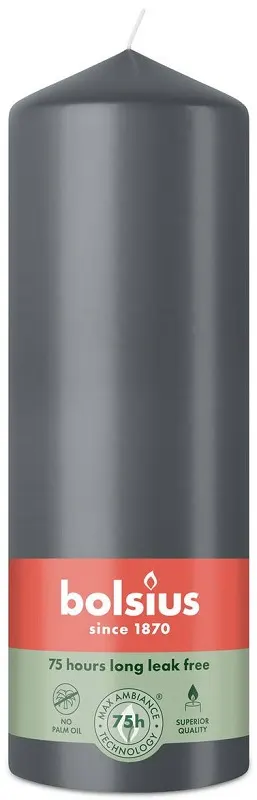 Bolsius Essentials Burzowy Szary świeca pieńkowa 200/68mm