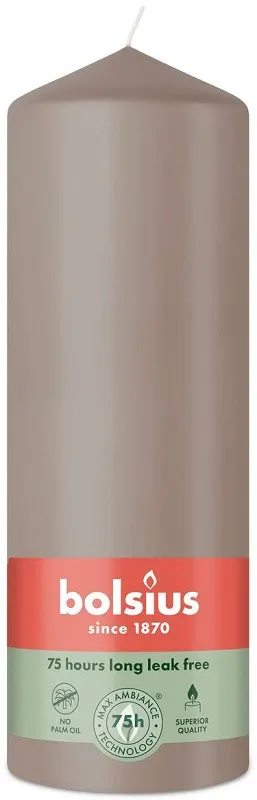 Bolsius Essentials Jasny Taupe świeca pieńkowa 200/68mm