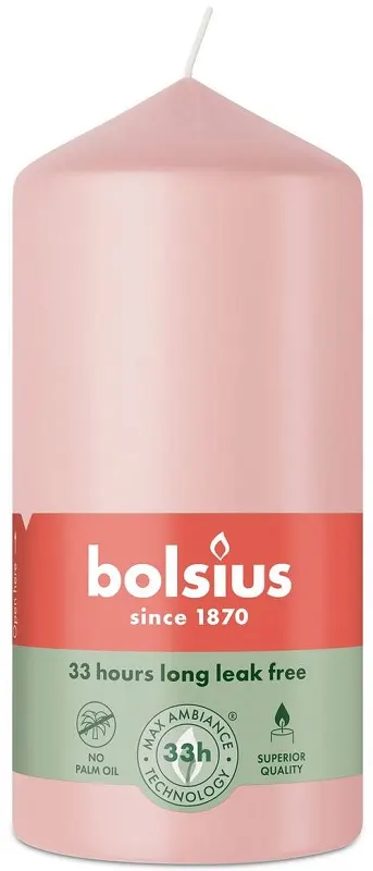 Bolsius Essentials Mglisty Róż świeca pieńkowa 120/58mm