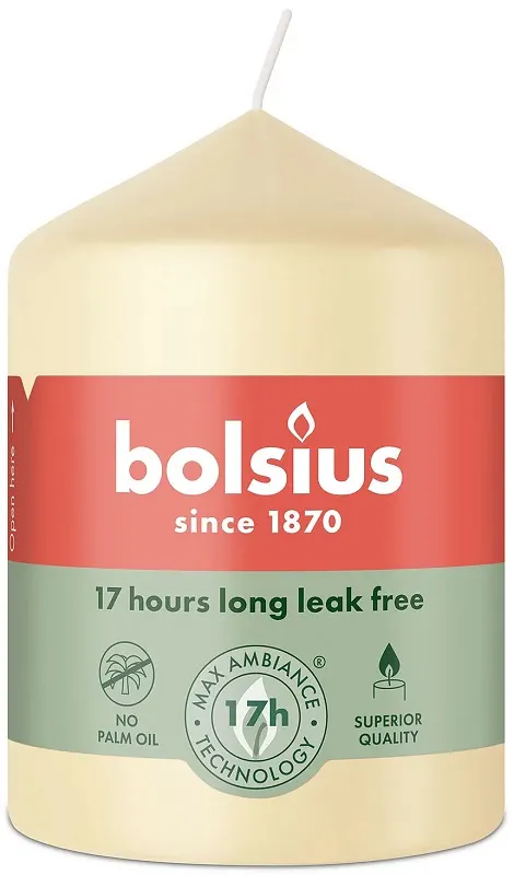 Bolsius Essentials Beżowy świeca pieńkowa 80/58mm