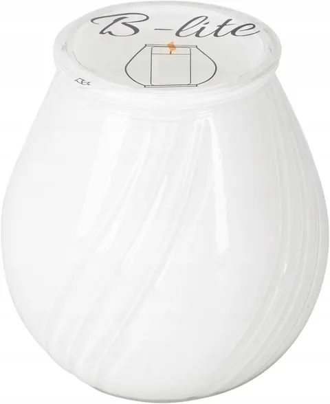 Bispol B-lite s72b-090 BIAŁA świeca ogrodowa w szkle z wymiennym wkładem