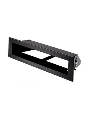 Kratka kominkowa OTWARTA 20x6cm czarny mat