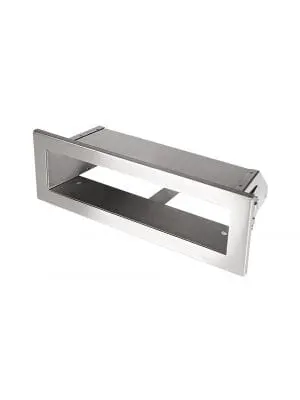 Kratka kominkowa OTWARTA 20x6cm inox