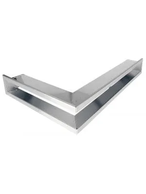 Kratka kominkowa OTWARTA narożna lewa 60x40x6cm inox
