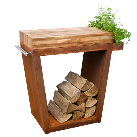 Stolik Artiss trapez duży 80x45x91cm corten