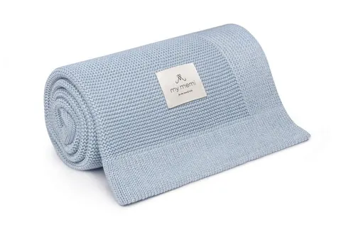 Bambusowy kocyk baby blue 80x100 - classic / My Memi