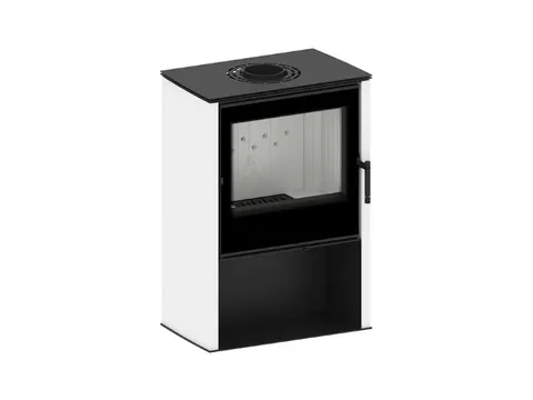 Piec stalowy Hitze LUPO M Biały 8,7 kW