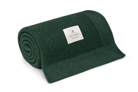 Bambusowy kocyk 80x100 bottle green - zielony / My Memi