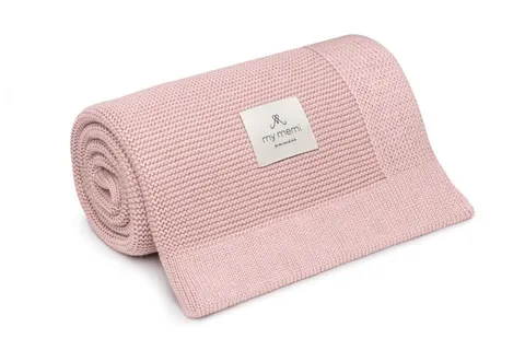 Bambusowy kocyk powder pink 80x100 - classic / My Memi
