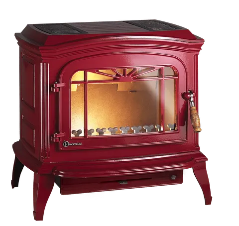 Piec Żeliwny Invicta Bradford Czerwony 9kW