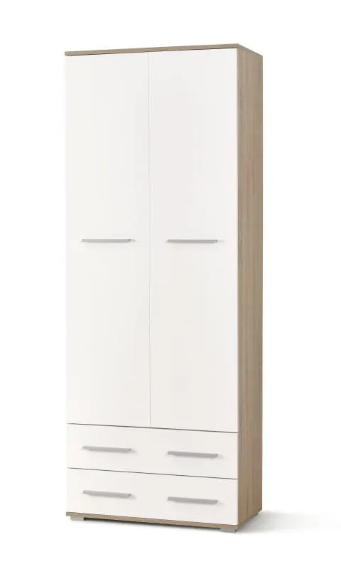 LIMA REG2 regał dąb sonoma / biały (2p=1szt)