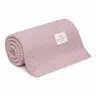 Kocyk z wełny merino 100% powder pink - pudrowy róż classic My Memi