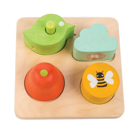 Drewniana układanka sensoryczna Dźwięk / Tender Leaf Toys