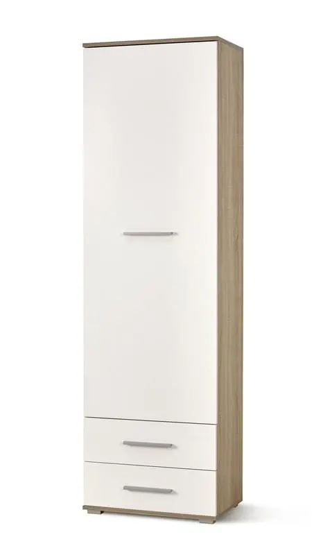 LIMA REG1 regał dąb sonoma / biały (2p=1szt)