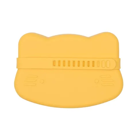 Zamykany silikonowy pojemnik Lunchbox Kotek żółty / We Might Be Tiny