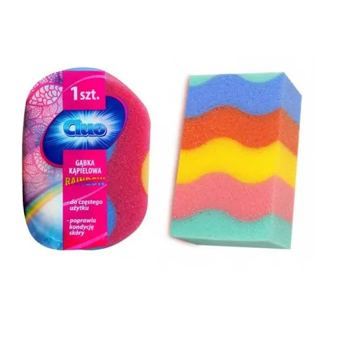 CLUO Gąbka kąpielowa RAINBOW TĘCZA, 1 szt